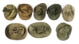 WWII US ARMY & USMC HBT HEADGEAR LOT OF 8