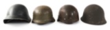 WWII - COLD WAR WORLD MILITARY HELMET LOT OF 4