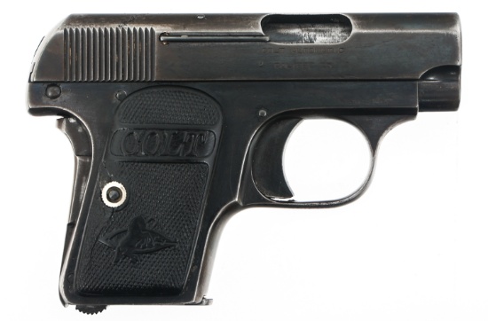 1912 COLT MODEL M1908 HAMMERLESS 25 CALIBER PISTOL