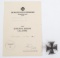 WWII GERMAN ATTRIBUTED IRON CROSS 1st CLASS