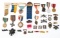 SPAN-AM WAR - WWII NAMED VETERAN MEDALS & INSIGNIA