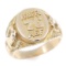 WWI 10K GOLD US 76th DIVISION A.E.F. SIGNET RING