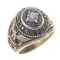 10K GOLD US AIR FORCE DIAMOND SIGNET RING