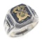 WWII US ARMY QUARTERMASTER SILVER SIGNET RING