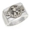 WWII US EAGLE RUPTURED DUCK STERLING SILVER RING