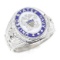 WWII US NAVY STERLING SILVER & ENAMEL SIGNET RING