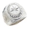 US ARMY STERLING SILVER & DIAMOND SIGNET RING