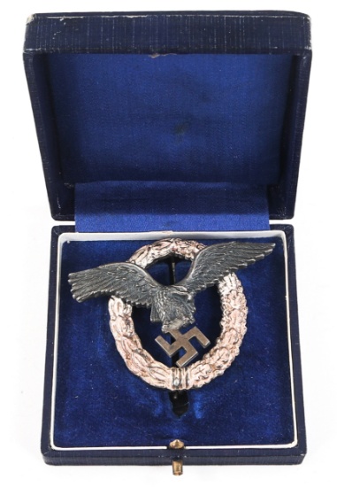 WWII GERMAN LUFTWAFFE AUSTRIAN MADE PILOT BADGE