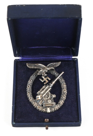 WWII GERMAN LUFTWAFFE AA FLAK ARTILLERY BADGE
