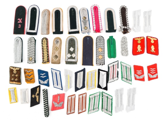 WWII GERMAN COLLAR TAB & SHOULDER BOARD LOT