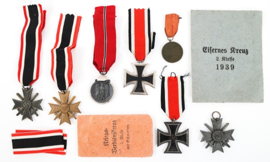WWII GERMAN CAMPAIGN & MERIT MEDAL LOT OF 7