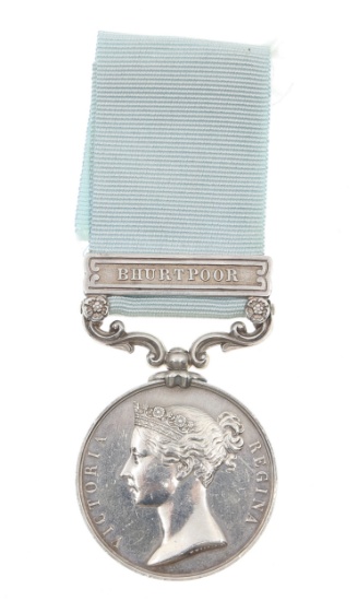 BRITISH INDIA BHURTPOOR NAMED SILVER MEDAL