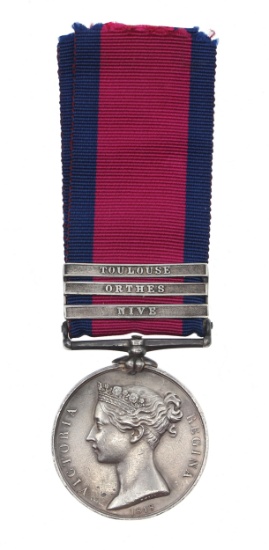 BRITISH MILITARY GEN. SERVICE SILVER MEDAL 1848