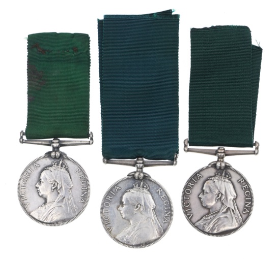 BRITISH VICTORIAN VOLUNTEER LONG SERVICE MEDALS