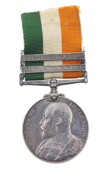 BRITISH EDWARD VII SOUTH AFRICA SILVER MEDAL