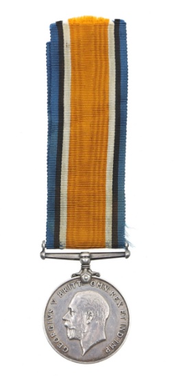 WWI BRITISH GEORGE V SILVER WAR MEDAL