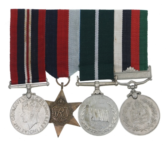 WWII UNITED KINGDOM PAKISTANI NAMED MEDALS BAR