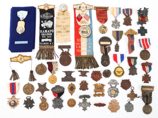 SPAN-AM - WWI G.A.R., AMERICAN LEGION MEDALS LOT