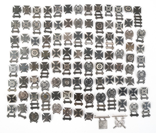 WWII US ARMY STERLING MARKSMAN BADGES