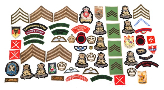 WWII - COLD WAR BRITISH COMMONWEALTH PATCHES LOT