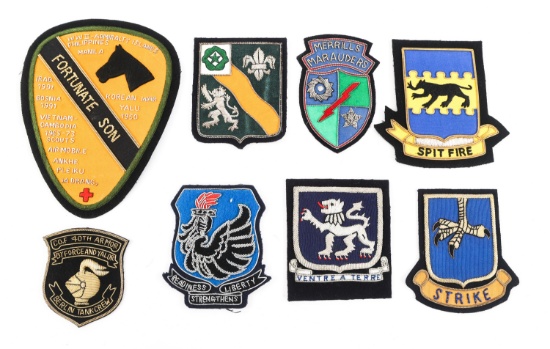NOVELTY US ARMY PATCH LOT OF 8