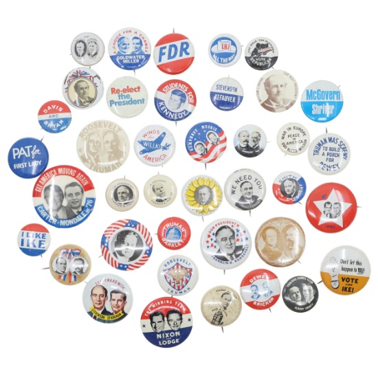 1950s - 1970s US POLITICAL CAMPAIGN BUTTONS