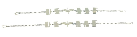 10K GOLD US ARMY AIR FORCE SWEETHEART BRACELETS