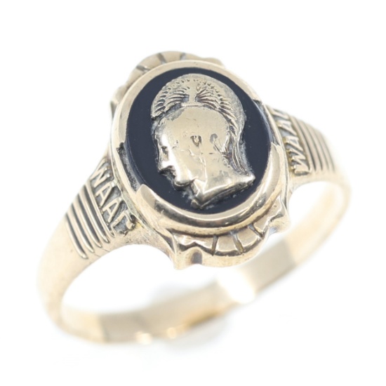 10K GOLD US WOMEN'S AUXILIARY CORPS WAAC RING