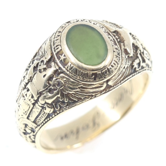 TIFFANY & CO. 14K GOLD US NAVAL ACADEMY CLASS RING