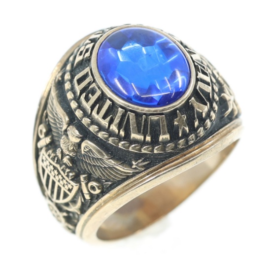 10K GOLD UNITED STATES NAVY 1972 SIGNET RING