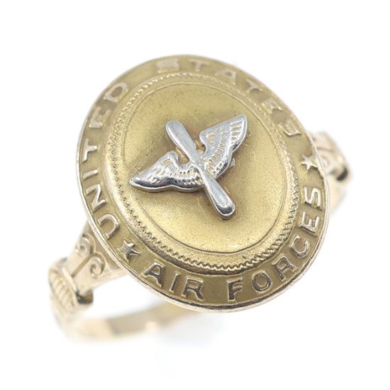 10K GOLD UNITED STATES AIR FORCES SIGNET RING