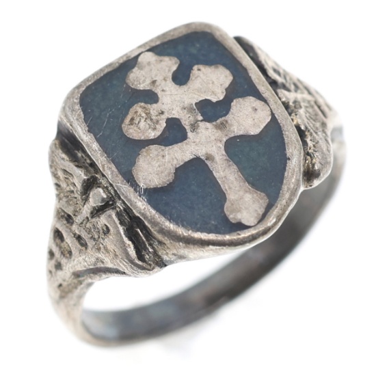 WWII US 79th INFANTRY DIVISION MEDIC SILVER RING