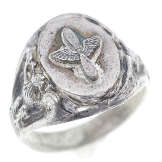 WWII US ARMY AIR CORPS STERLING SILVER SIGNET RING