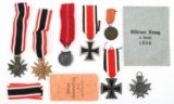 WWII GERMAN CAMPAIGN & MERIT MEDAL LOT OF 7