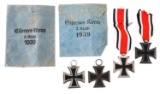 WWII GERMAN IRON CROSS 2nd CLASS MEDAL LOT OF 4