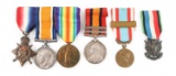 19th C. - WWI BRITISH & FRENCH MEDAL LOT OF 6