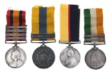 19th C. BRITISH CAMPAIGN MEDALS NAMED GROUPING