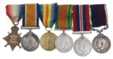 WWI - WWII UNITED KINGDOM NAMED MOUNTED MEDALS BAR