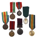 WWI - WWII BRITISH MILITARY MEDALS LOT OF 7