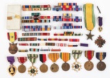 WWI - VIETNAM WAR US MILITARY MEDAL & RIBBON LOT