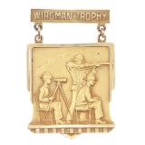 USMC WIRGMAN TROPHY 14K GOLD SHOOTING BADGE