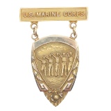 US MARINE CORPS 14K GOLD SHOOTING BADGE
