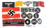WWII GERMAN WEHRMACHT PATCH & ARMBAND LOT