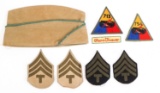 WWII US ARMY 713th T.B. FLAMETHROWER & EM PATCHES