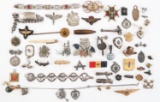 WWII US ARMED FORCES THEMED SWEETHEART JEWELRY LOT