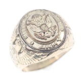 WWII 10K GOLD FILLED US ARMY SIGNET RINGS