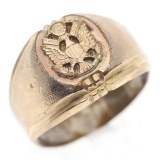 WWII US ARMY GOLD FILLED SIGNET RING