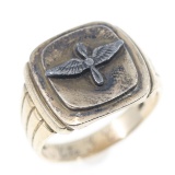 WWII 10K GOLD US ARMY AIR FORCE SIGNET RING