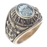 10K GOLD UNITED STATES NAVY SIGNET RING