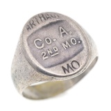 CIVIL WAR 2nd MISSOURI CAVALRY REGIMENT RING